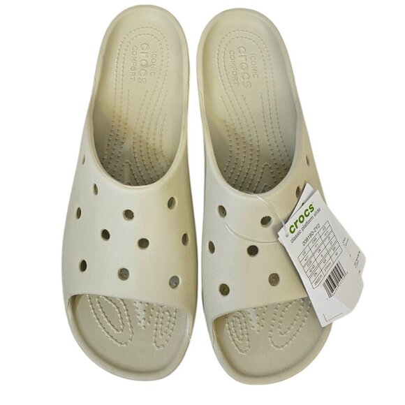 CROCS Womens Classic Platform Slide, Beige, Slip On, Comfort, Rubber, 11, NWT - Picture 4 of 9